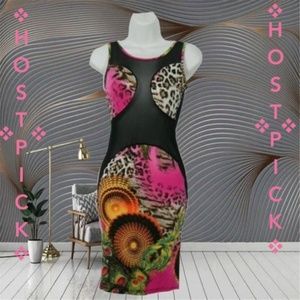 **HOST PICK**Auditions Animal Print Mesh Knee Length Dress **HOST PICK**